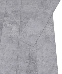 Tábuas de soalho PVC autoadesivo 5,21 m² 2 mm cinzento cimento