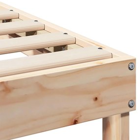 Estrutura de Cama com Alças Castanho 90 x 200 cm