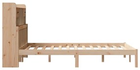 Cama com estante sem colchão 135x190 cm pinho maciço