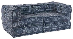 vidaXL Almofada 2 pcs Azul 70 x 70 x 54 cm Poliéster