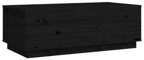 Mesa de centro 100x50x35 cm madeira de pinho maciça preto