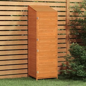 Abrigo de jardim 55x52x174,5cm madeira de abeto maciça castanho