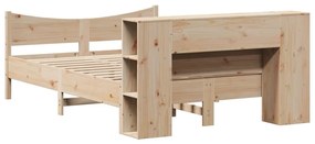 Cama sem colchão 120x190 cm madeira de pinho maciça