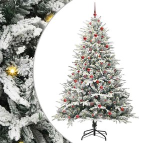 vidaXL Árvore de Natal Artificial Pré-iluminada com Conjunto de Bolas