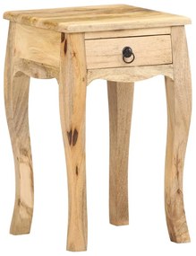vidaXL Mesa de cabeceira 28x28x46 cm madeira de mangueira maciça