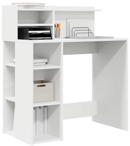 Mesa com Armazenamento Branca 90x48x101.5 cm Madeira Engenheirada