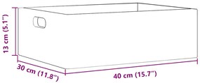 Caixa de madeira com pegas 40x30x13 cm pinho de madeira maciça