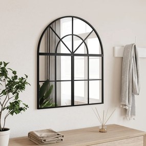 vidaXL Espelho de parede arqueado 60x70 cm ferro preto