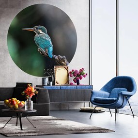 WallArt Papel de parede circular "The Kingfisher" 190 cm