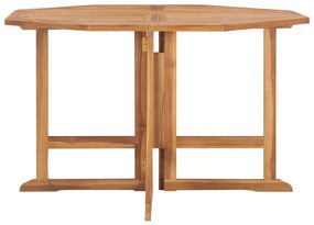 Mesa de jantar para jardim dobrável 110x110x75 cm teca maciça