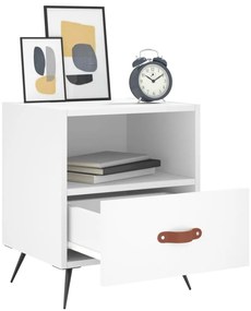 Mesas de cabeceira 2 pcs 40x35x47,5 cm deriv. de madeira branco