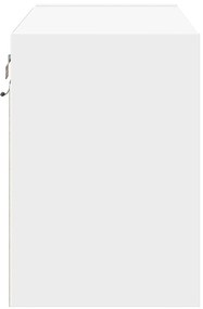 Móvel de parede para TV com luzes LED 80x31x45 cm branco