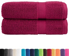 Toalhas de mãos premium SOLUND 2 pcs 50x100 cm 600 gsm bordô