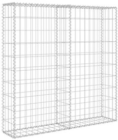 Muro gabião com tampas aço galvanizado 80x20x100 cm