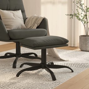 vidaXL Apoio de pés 60x60x36 cm veludo cinzento-escuro