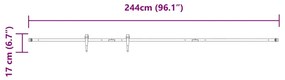 Kit para armário deslizante aço carbono 244 cm