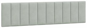 Cama com colchão 200x200 cm veludo cinzento-claro
