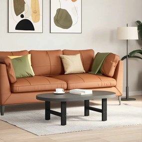 vidaXL Pés para mesa de centro pretos 2 peças 50x(30-31) cm aço