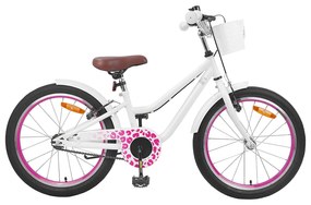 vidaXL Bicicleta Infantil 20 Polegadas para 6-11 Anos Branco