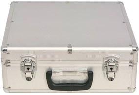 Conjunto de póquer/blackjack com 600 fichas em alumínio