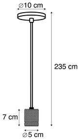 Candeeiro de suspensão preto 1 luz - Cavalux Moderno