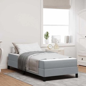 vidaXL Cama Box Outros Cinzento-claro 90 x 190 cm tecido