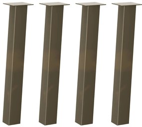 Pés de mesa de console 4 peças aço natural 72 cm aço