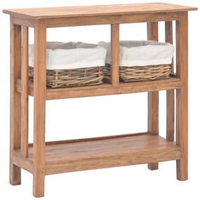 vidaXL Mesa consola em madeira de mogno maciça 69x28x70 cm