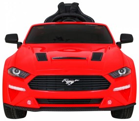 Carro elétrico para Crianças 12V Ford Mustang GT Rodas Eva, Assento de couro Vermelho