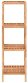 Unidade de prateleiras WC 35,5x35,5x112,5 cm nogueira maciça