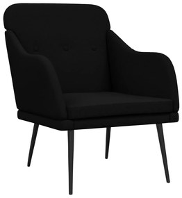Cadeira com apoio de braços 63x76x80 cm tecido preto