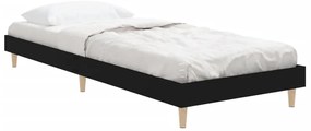 Estrutura de cama 75x190 cm derivados de madeira preto