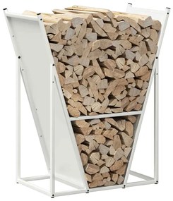 Suporte para lenha 69,5x35x81 cm aço laminado a frio branco