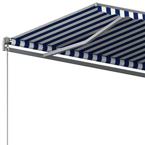 Toldo automático independente 400x300 cm azul e branco