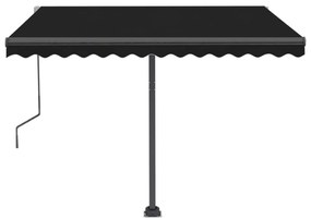 Toldo automático com LED e sensor de vento 300x250 cm antracite