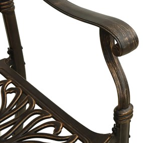 Cadeiras de jardim 2 pcs alumínio fundido bronze