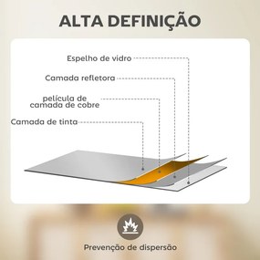Espelho Retangular de Parede Espelho de Janela 70x50cm com Moldura Metálica Espelho Decorativo para Sala Quarto Dourado