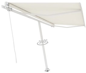 Toldo retrátil manual independente 400x300 cm cor creme