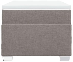 Cama com molas/colchão 90x190 cm tecido castanho-acinzentado