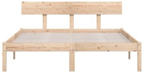 Estrutura de cama sem colchão 160x200 cm madeira maciça