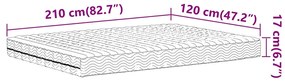 Colchão de espuma 120x210 cm dureza H2 H3 branco