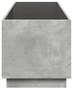 Mesa de centro luzes LED Infinity 90x50x50 cm cinzento cimento