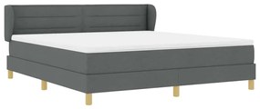 Cama Box Spring vidaXL com Colchão em Cinza Escuro, 180x200 cm de Teci
