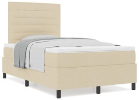 Cama Box com Colchão Creme 120x200 cm Tecido