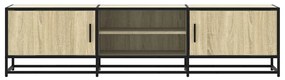 Móvel p/ TV 160x35x41 cm deriv. madeira/metal carvalho sonoma