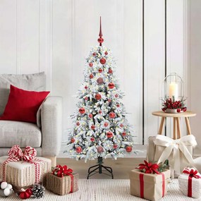 vidaXL Árvore de Natal Articulada Artificial Branco 120 cm PE e PVC