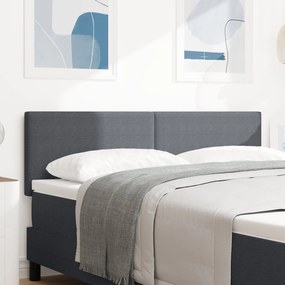 Cabeceira LED vidaXL Design Simples Cinza Escuro 80 cm Tecido de Velud
