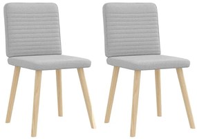 Cadeiras de jantar 2 pcs tecido cinza nuvem
