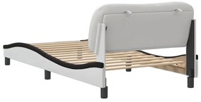 Estrutura cama c/ cabeceira 100x200 cm couro artificial