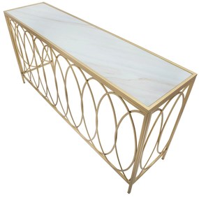 MESA DE CONSOLA 160X40X79 CM DOURADO